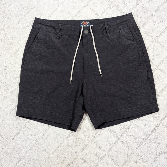Faherty Shorts Mens 32 Gray Charcoal All Day Performance Hybrid Casual Chino 7” - Picture 1 of 9